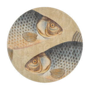 Tabla De Cortar pintura de pesca de carpa dibujo de agua dulce 
