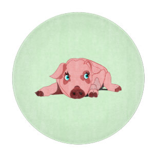 Tabla De Cortar Pintura de tablero de corte de lechón rosa - Su co