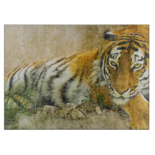 Tabla De Cortar Pintura de tigre