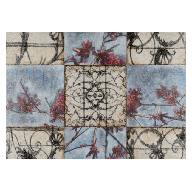 Tabla De Cortar Pintura de trabajo en panel abstracto (Anverso)