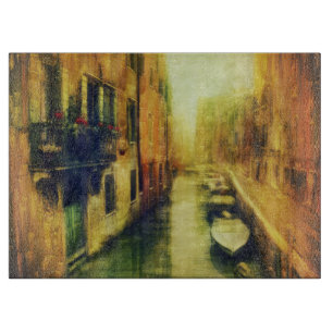 Tabla De Cortar Pintura del Canal de Venecia Balcony