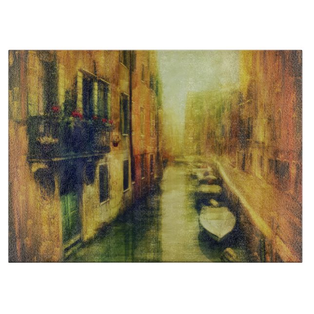 Tabla De Cortar Pintura del Canal de Venecia Balcony (Anverso)