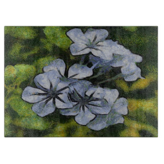 Tabla De Cortar Pintura Delicada Blue Plumbago Blossom