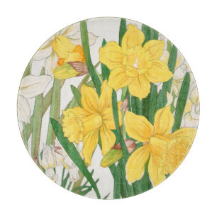 Tabla De Cortar Pintura en bloque de madera de narciso, Tanigami K