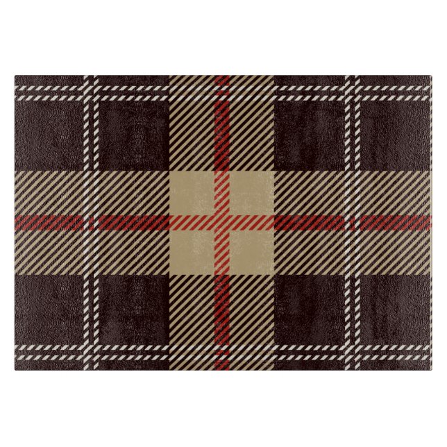 Tabla De Cortar Pintura geométrica escocesa de estilo paternal (Anverso)