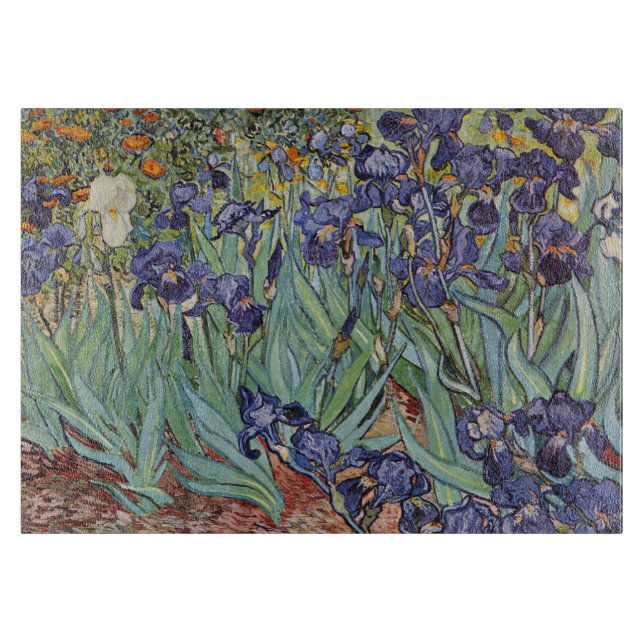 Tabla De Cortar Pintura impresionista de Van Gogh Irises (Anverso)