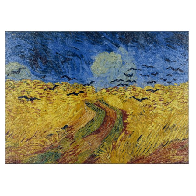 Tabla De Cortar Pintura impresionista de Van Gogh Wheat Fields (Anverso)