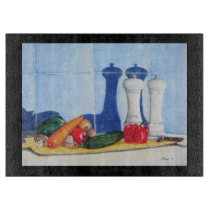 Tabla De Cortar pintura irregular de vida de verduras