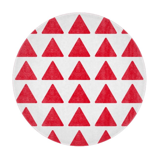 Tabla De Cortar Pintura moderna del patrón del triángulo blanco ro (Anverso)