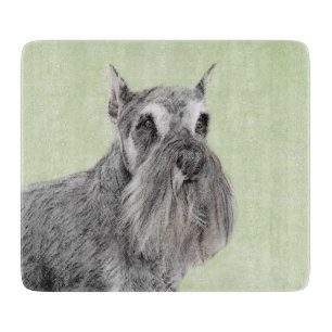 Tabla De Cortar Pintura Schnauzer (gigante, estándar) - Arte de pe