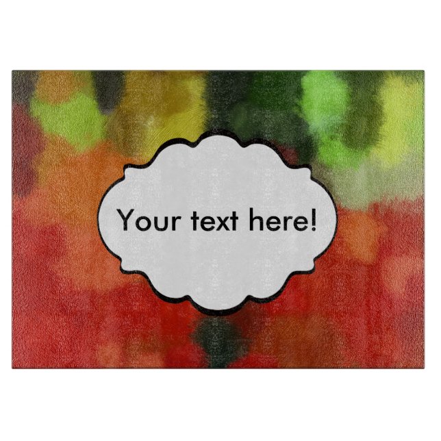 Tabla De Cortar Pintura verde roja (Anverso)