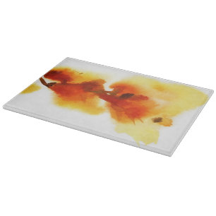 Tabla De Cortar Pinturas florales abstractas 2 de la acuarela