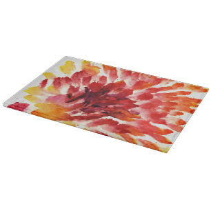 Tabla De Cortar Pinturas florales abstractas 5 de la acuarela