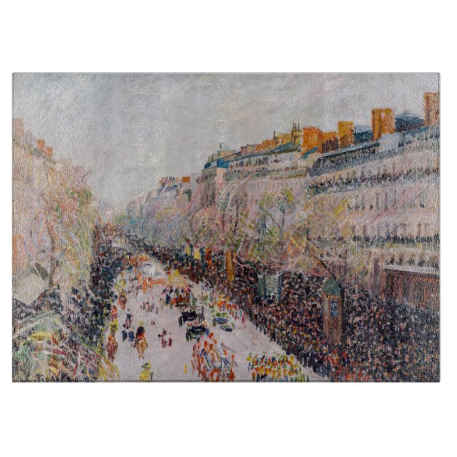 Tabla De Cortar Pissarro - Montmartre, Mardi Gras en el Boulevard (Anverso)
