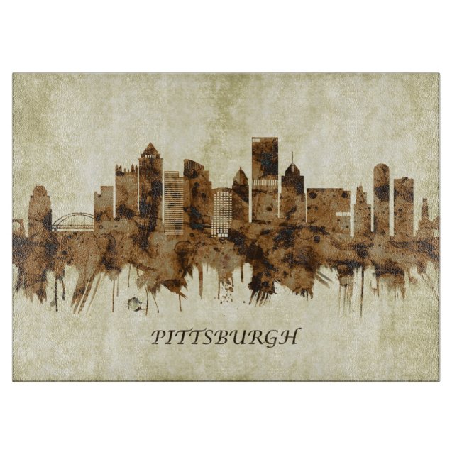 Tabla De Cortar Pittsburgh Pennsylvania Cityscape (Anverso)