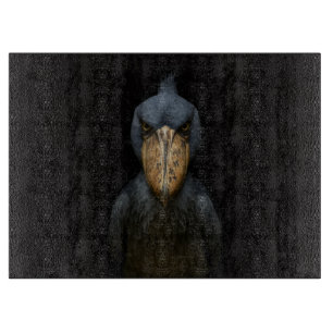 Tabla De Cortar Pizarra de vidrio Black 4 Luxe con ave exótica Pic