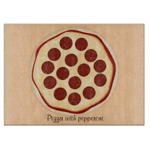 Tabla De Cortar Pizza con pepperoni