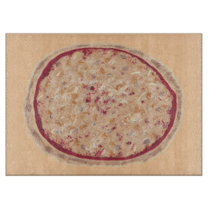 Tabla De Cortar Pizza de pintura de cebolla de champiñón con queso