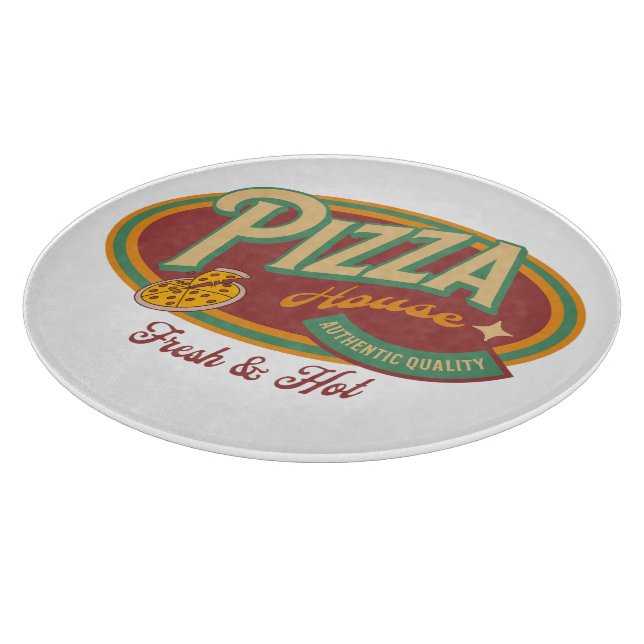 Tabla De Cortar Pizza House Retro Style (Borde)