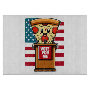 Tabla De Cortar pizza patriótica voten por mí