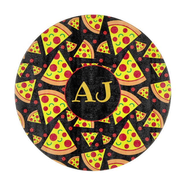 Tabla De Cortar Pizza Pizza Slices Alimentos Patterados (Anverso)