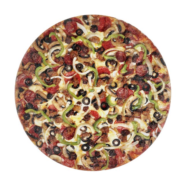 Tabla De Cortar Pizzawith the Works (Anverso)