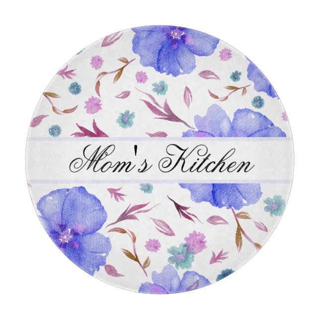 Tabla De Cortar Placa de corte de acuarela personalizado - Regalo  (Anverso)