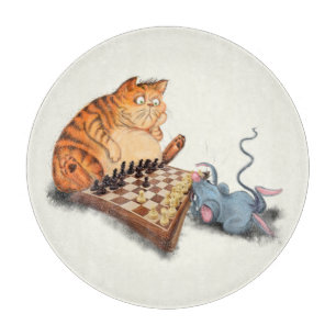 Tabla De Cortar Placa de corte de ajedrez para jugar al gato y al 
