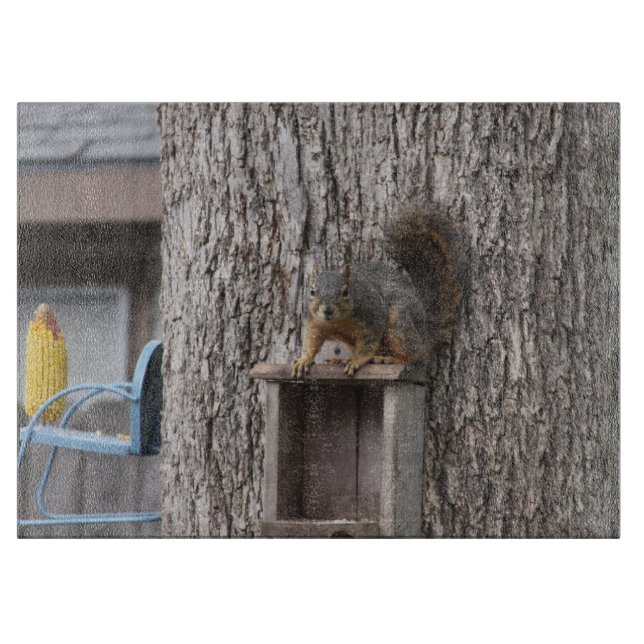 Tabla De Cortar Placa de corte de ardillas (Anverso)