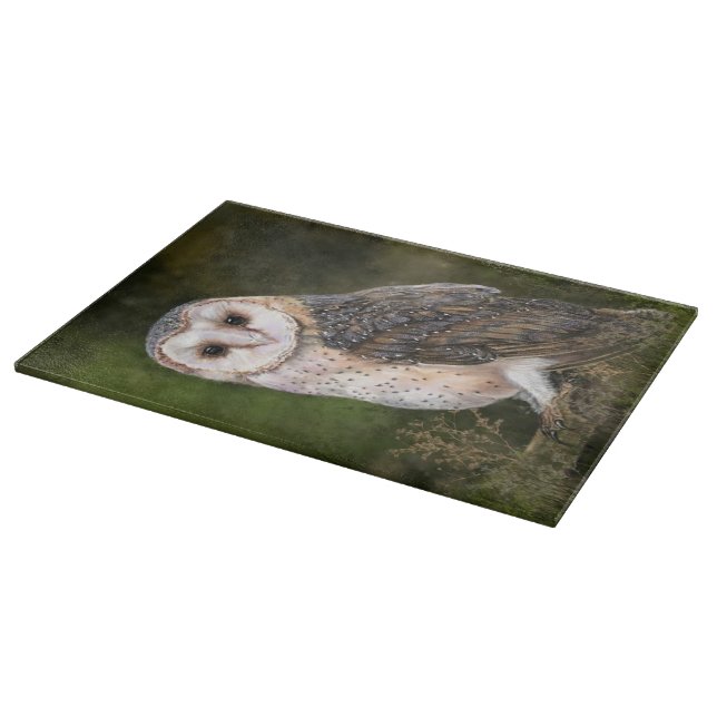 Tabla De Cortar Placa de corte de búho de Barn (Borde)