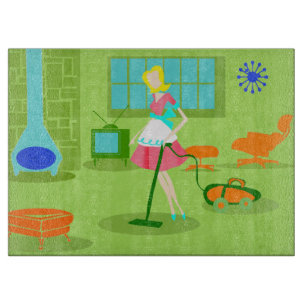 Tabla De Cortar Placa de corte de caseras retro moderna de mediado