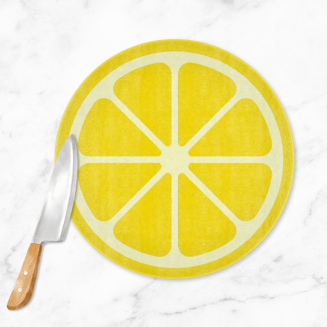 Tabla De Cortar Placa de corte de cocción de cítricos de limón ama (Yellow Lemon Slice Citrus Kitchen Cutting Board
)