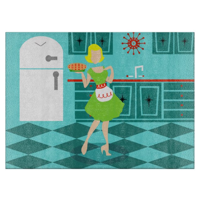 Tabla De Cortar Placa de corte de cocina retro (Anverso)