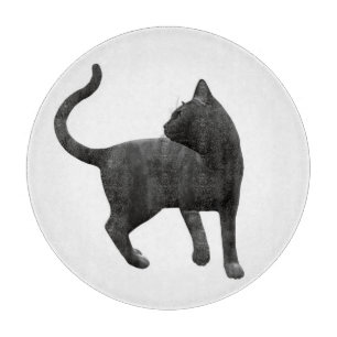 Tabla De Cortar Placa de corte de gato negro