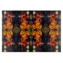 Placa de corte de Jack-O-Lanterns apiladas de fant