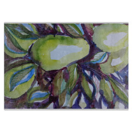 Tabla De Cortar Placa de corte de Pear y Greenery