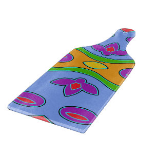 Tabla De Cortar Placa de corte de resumen divertida y colorida