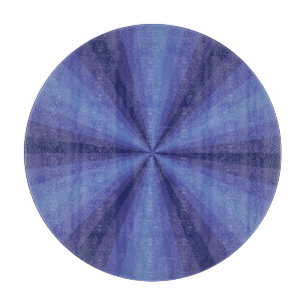 Tabla De Cortar Placa de corte de vidrio azul de ilusión óptica