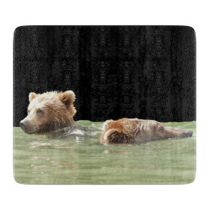 Tabla De Cortar Placa de corte de vidrio de 7,5" x 6,5" con osos p