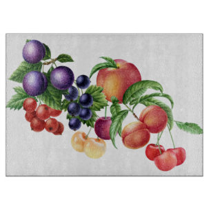 Tabla De Cortar Placa de corte de vidrio de arte de cocina de frut