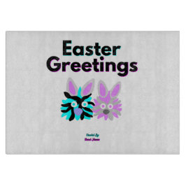 Tabla De Cortar Placa de corte de vidrio de Bunny Fuzzies