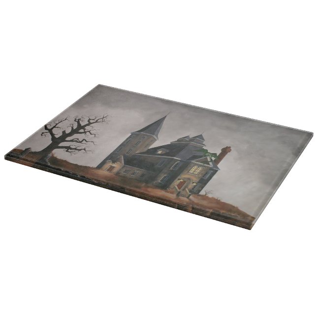 Tabla De Cortar Placa de corte de vidrio de castillo (Borde)