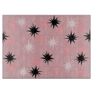 Tabla De Cortar Placa de corte de vidrio de color rosa atómico