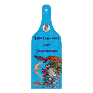 Tabla De Cortar Placa de corte de vidrio de concha cruda azul