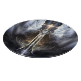 Tabla De Cortar Placa de corte de vidrio de la Cruz de la Ala del 