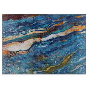 Tabla De Cortar Placa de corte de vidrio de patrón de piedra natur