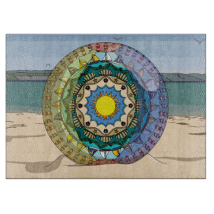 Tabla De Cortar Placa de corte de vidrio de verano para el sol