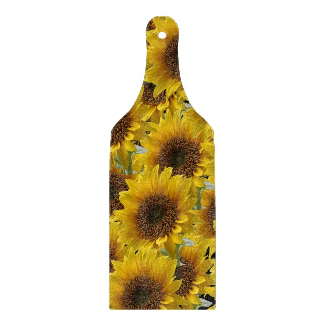 Tabla De Cortar Placa de corte de vidrio girasol (Anverso)
