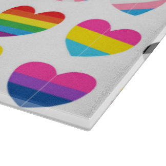 Tabla De Cortar Placa de corte de vidrio para corazones de orgullo