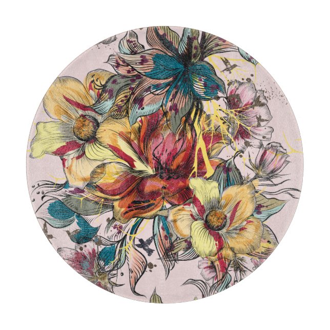 Tabla De Cortar Placa de corte floral (Anverso)